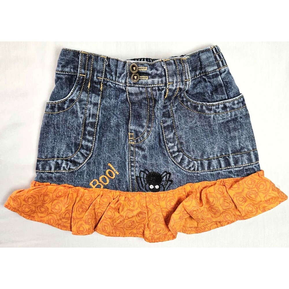 Circo 18m Toddler Girls Denim Blue Jean Skirt Halloween Ruffled